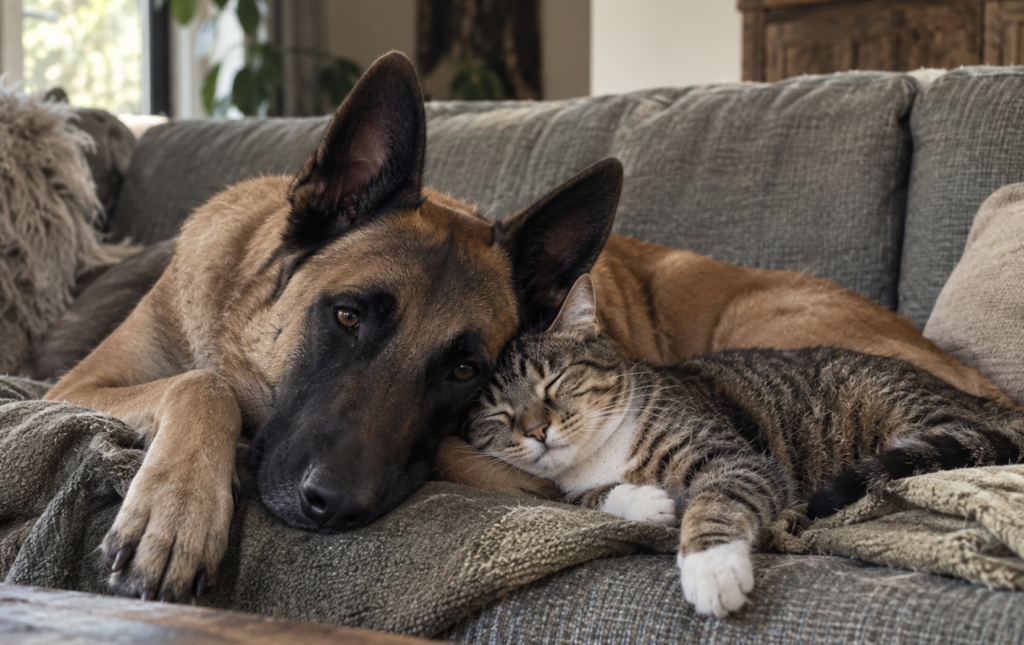 hond-en-kat-aan-elkaar-laten-wennen